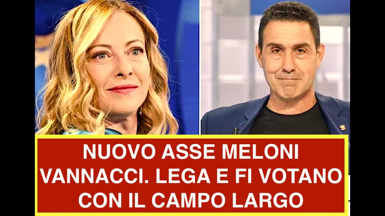 NUOVO ASSE MELONI VANNACCI. LEGA E FI VOTANO CON IL CAMPO LARGO