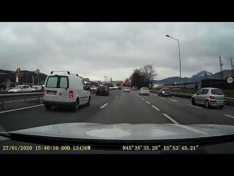 Dashcam N201 Chambéry, France, driving southeast between junctions 14 and 18 on 27 January 2020