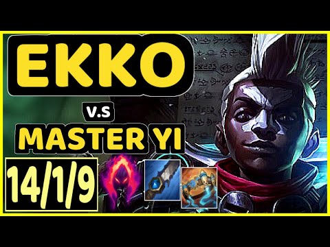 SIRT (EKKO) vs MASTER YI - 14/1/9 KDA JUNGLE CHALLENGER GAMEPLAY - BR