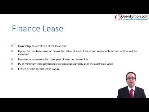 IFRS 16 Leases - Lessor accounting (introduction) - CIMA F2