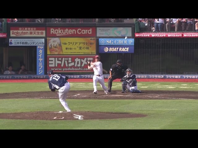【4回裏】この試合3打点と大暴れ‼ イーグルス・島内 勝ち越しの2点タイムリー2ベース‼ 2019/9/7 E-L