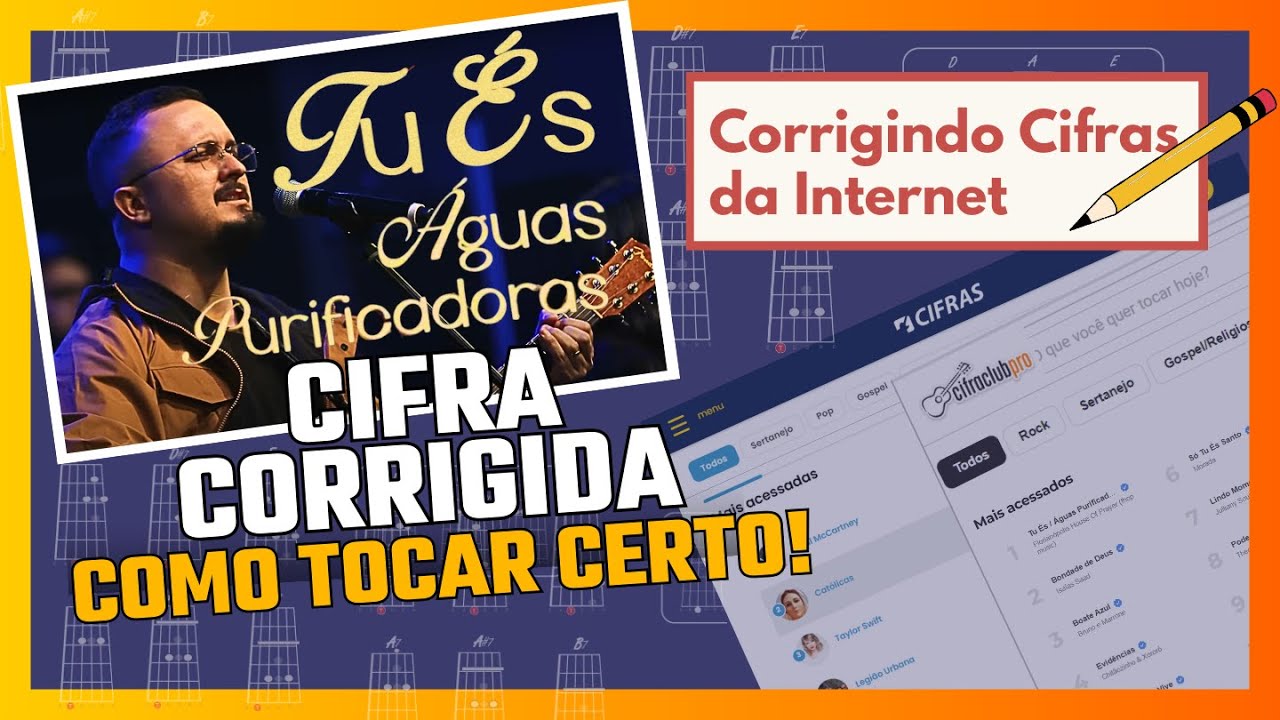 [cifra corrigida] Tú É/Águas Purificadoras Cifra corrigida. Como cifrar e tocar corretamente.