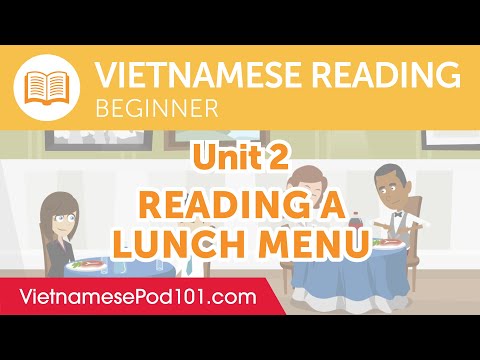 Reading a Lunch Menu - Vietnamese Reading Practice