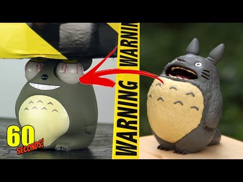 60 SECONDS Experiment - HYDRAULIC PRESS VS My Neighbor Totoro - Toy | CRASH TEST