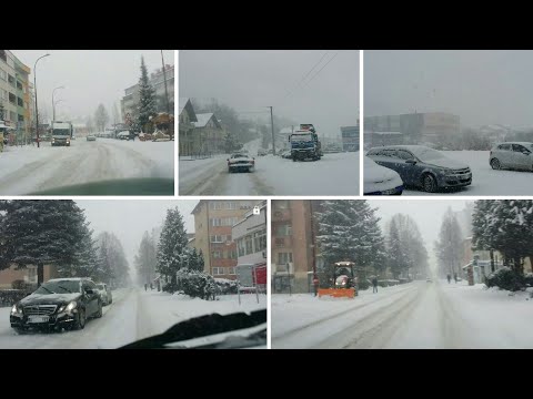 Novi Travnik Okovan Snijegom.Zima Pokaziva Zube.2021.