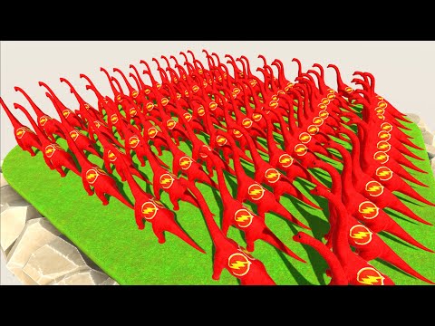 ALL FLASH BRACHIOSAURUS DEATH FALL - Animal Revolt Battle Simulator