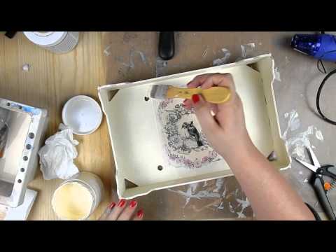 Tutorial: Caja de frutas reciclada con pintura a la tiza y decoupage