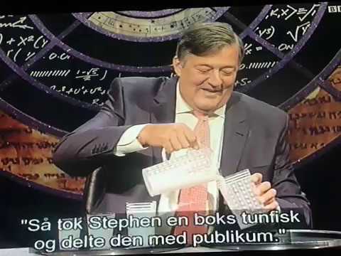 Stephen Fry does a cool milk trick on QI--amazing magic trick