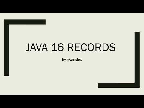 Java 16 Records