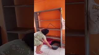 Limpeza satisfatória nas prateleiras #limpezasatisfatoria #donadecasa #cleaningasmr #asmrlimpeza
