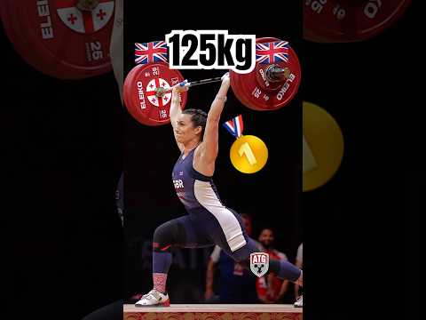 Sarahd Davies (63kg 🇬🇧) 125kg / 276lbs slow motion! 2026 European #weightlifting Champion