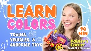 Download lagu Learn Colors with Trains, Vehicles, and Surprise Toys | Toddler Learning | Learn To Talk | For Kids mp3 Download lagu Learn Colors with Trains, Vehicles, and Surprise Toys | Toddler Learning | Learn To Talk | For Kids mp3