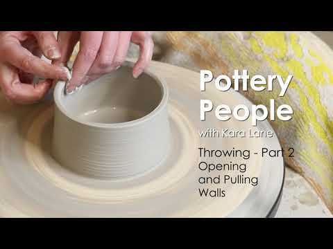 Pottery Tutorial- How to Open a Pot and Pull the Walls (Throwing, part 2.)
