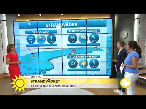 Så blir vädret på badorter i landet - Nyhetsmorgon (TV4)