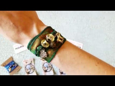 PhoenixFire Designs Vintage Recycled Sari Silk Wrap Bracelets