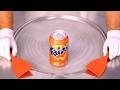 Ultimate Fanta Peach Ice Cream Rolls Satisfying ASMR Treats
