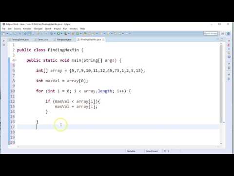Core Algorithms Finding Maxmin Element Java