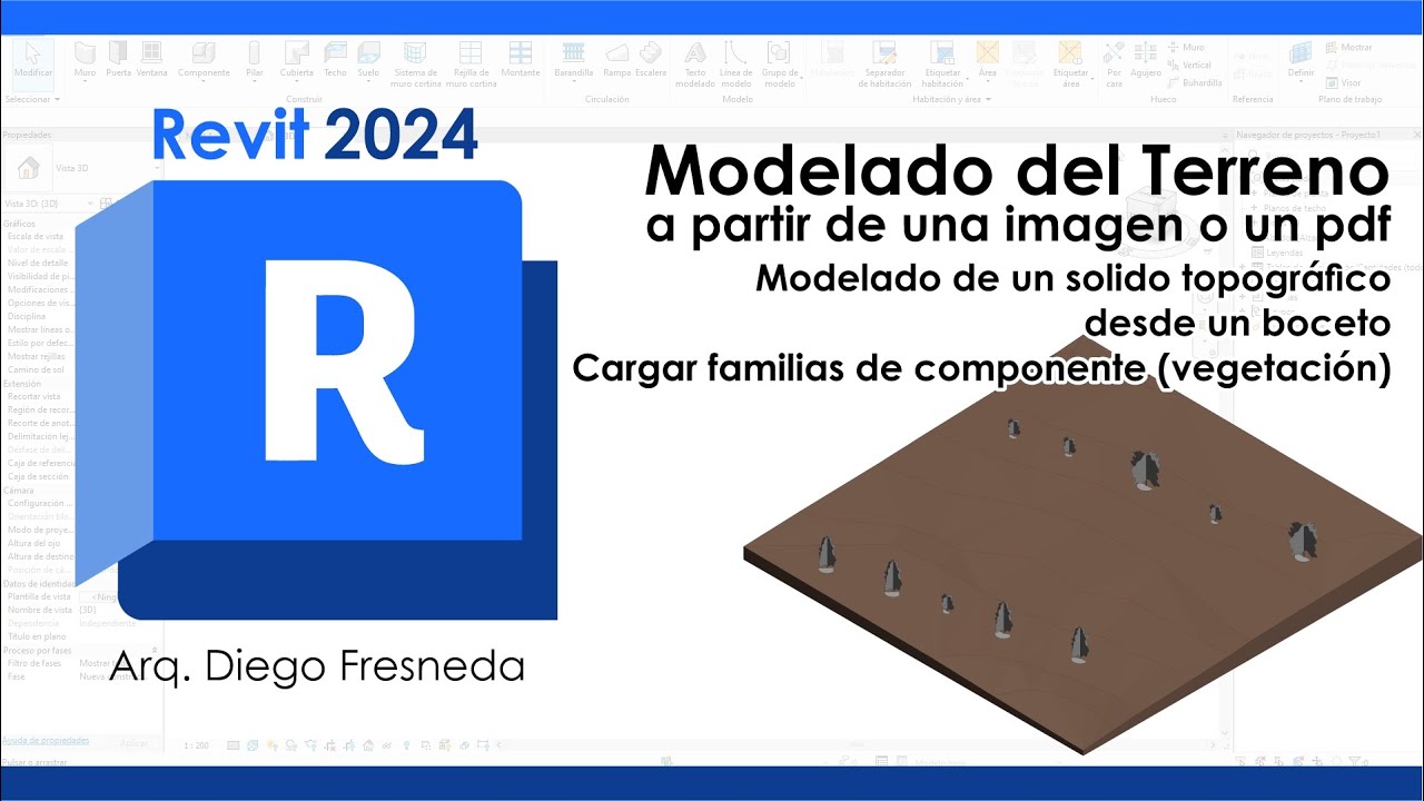 Modelado de Topografía por Boceto desde una imagen o PDF en Revit 2024