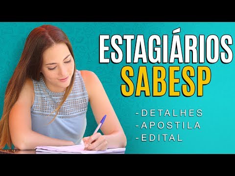 Concurso SABESP Estagiários 2019 - Edital, Inscrição e Apostilas