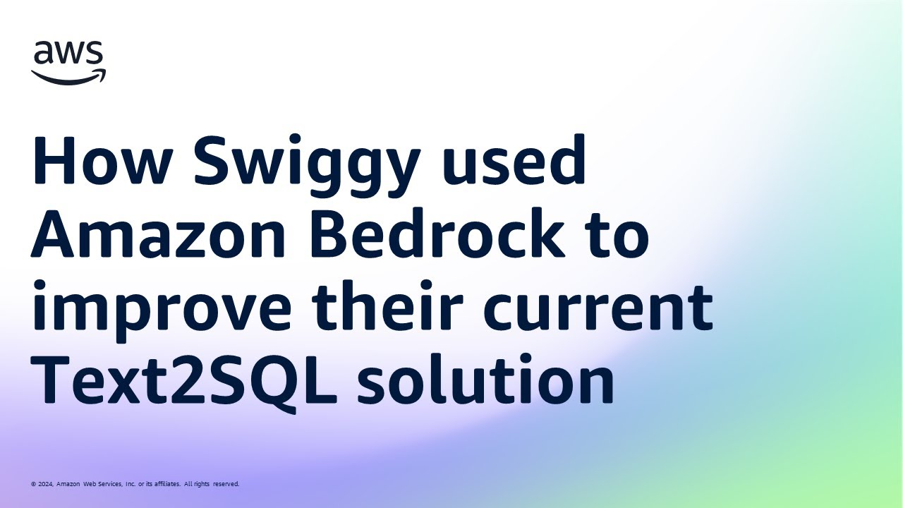 How Swiggy used Amazon Bedrock to improve their current Text2SQL solution | Amazon Web Services
