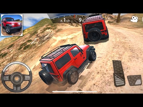 Ultimate Offroad Simulator Red Jeep Wrangler OffRoad Mountain Driving! 60fps Ultra HD Gameplay
