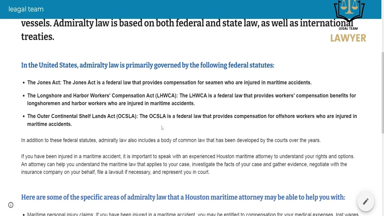 houston maritime attorney | Your Guide to Admiralty Law | houston maritime attorney usa | Legal Team