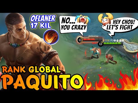 Paquito 17 Kill Offlaner | Paquito New Meta | Best Build Paquito | Top Global Paquito - MLBB