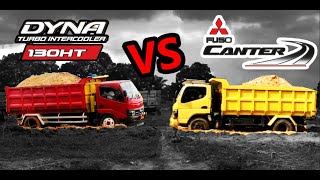 Download lagu MITSUBISHI CANTER VS TOYOTA DYNA DUMP TRUK MUATAN PASIR mp3