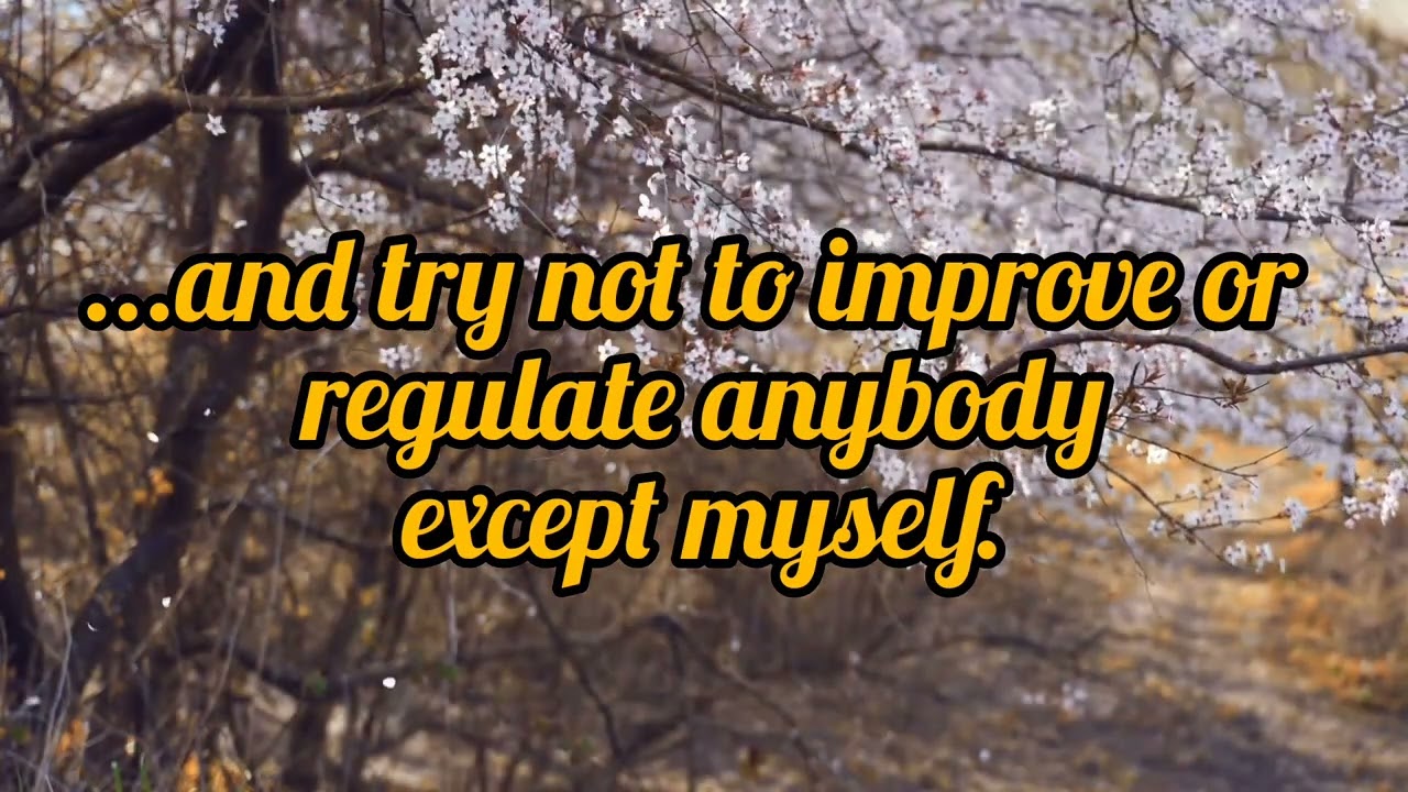 Just for today. AA readings with visuals & meditation music.