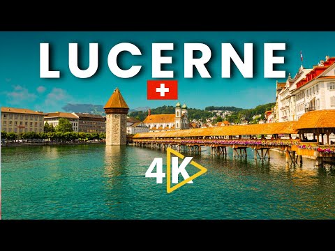 Lucerne Switzerland 🇨🇭 4K video | 4K Drone Switzerland |Lucerne city Aerial view with Relaxing Music