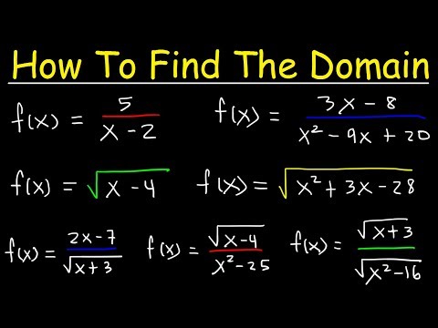 How To Find The Domain of a Function - Radicals, Fractions & Square Roots - Interval Notation Video