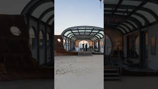 Renovating an abandoned cruise ship into a luxury ocean view hotel suite.