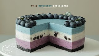오레오 블루베리 치즈케이크 만들기 : No-Bake Oreo Blueberry Cheesecake Recipe | 4K | Cooking tree