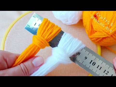 It's so Beautiful !! Super Easy Flower Design Trick with Scale - DIY Woolen Сhamomile - Sewing Hack