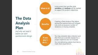 Creating a Data Analysis Plan