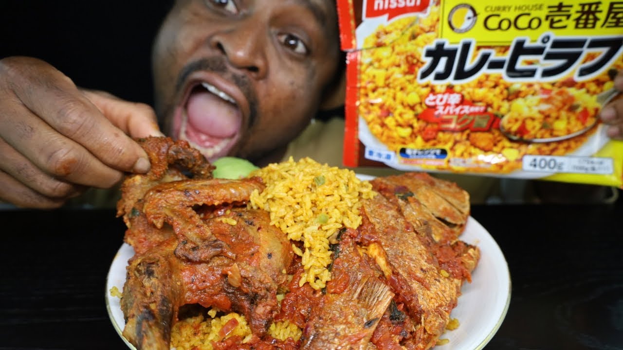 Asmr Fried Fish,ChickenBone,Frozen Curry Jollof Rice. Thinking about Quitting YouTube🙈