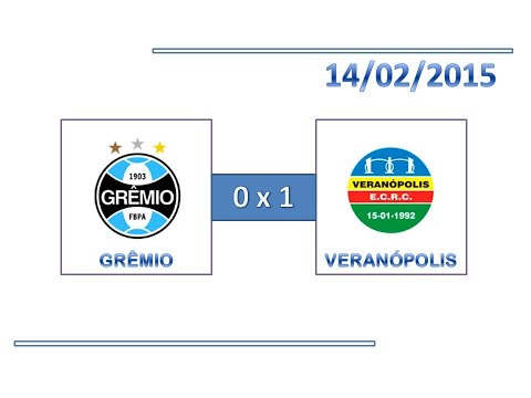 GOLS: Grêmio 0 x 1 Veranópolis - 14/02/2015 - Campeonato Gaúcho