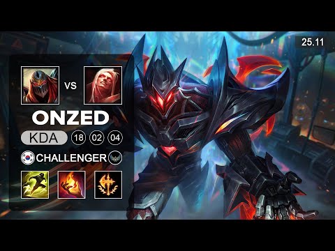 OnZed Zed vs Vladimir Mid - KR Challenger - Patch 25.11 Season 15