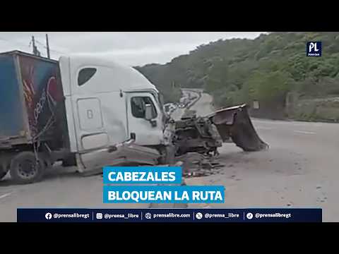 Choque entre dos cabezales complica tránsito en ruta al Atlántico