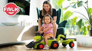 Falk odrážadlo/chodítko traktor s nakladačom, bágrom a vlečkou 912N Class
