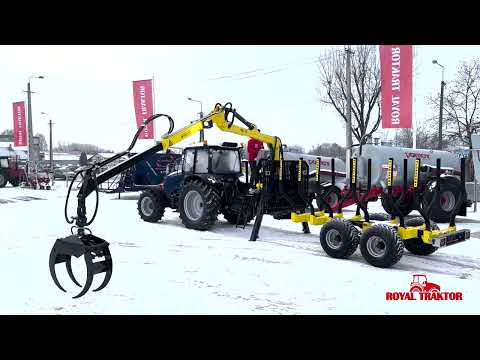 Hydrofast H9 - Stivuitoare forestiere - 7m cu macara - Demonstrație video - Royal tractor