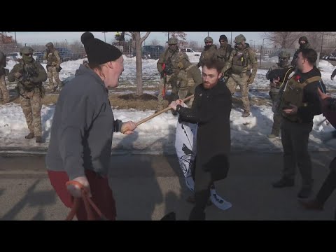 Pro and Anti-ICE demonstrators clash as protests continue