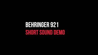 Video thumbnail for Behringer 921 Sound Demo by Scott Lukas