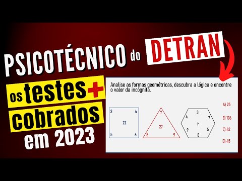 PSICOTECNICO DETRAN 2023 – Os testes mais cobrados no exame psicológico do DETRAN - AULA 06