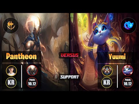 Effort PANTHEON (Support) [Conqueror] VS YUUMI - Challenger KR Patch 10.12
