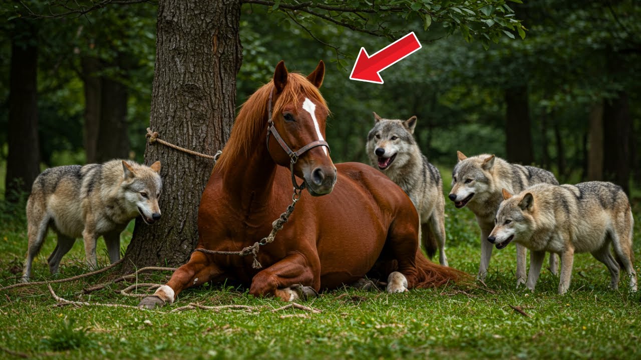 A millionaire tied a Thoroughbred to a tree for the wolves, but what happened was shocking