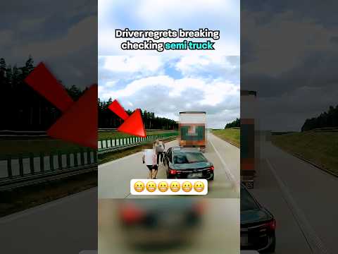 Angry driver learns why you don’t mess with truckers