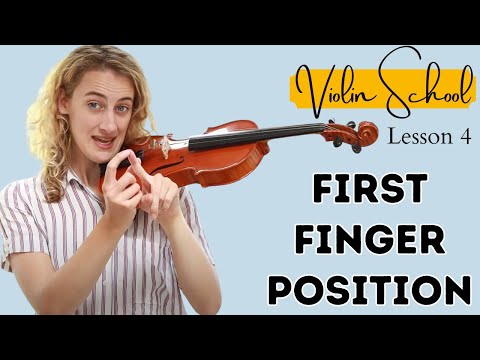 Violin School Beginners Lesson 4: First Finger Placement!