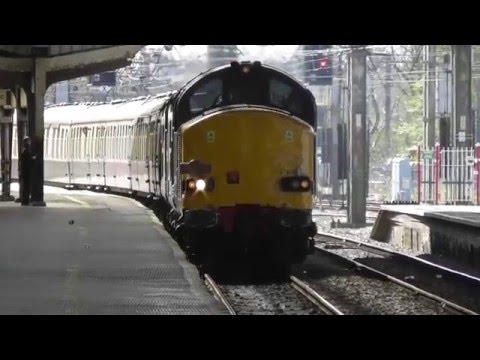 DRS Class 37s Nos  37610 & 37059 at Preston and Carlisle - 22nd April 2015