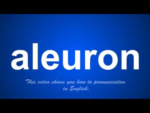 the correct pronunciation of aleuron in English.